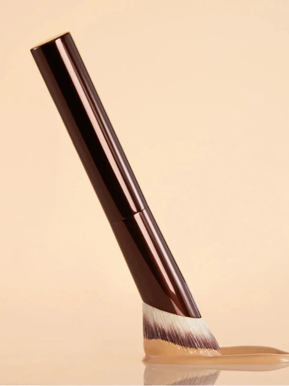 Hourglass Angled Face Brush — Brown Handle with Ombre Bristles foundation brush